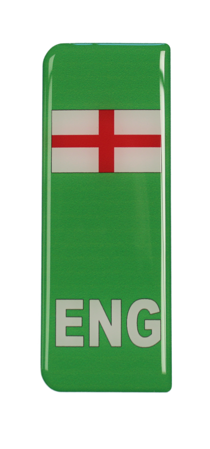 EV Green Flash Gel Badges/Flags for Standard UK Number Plates