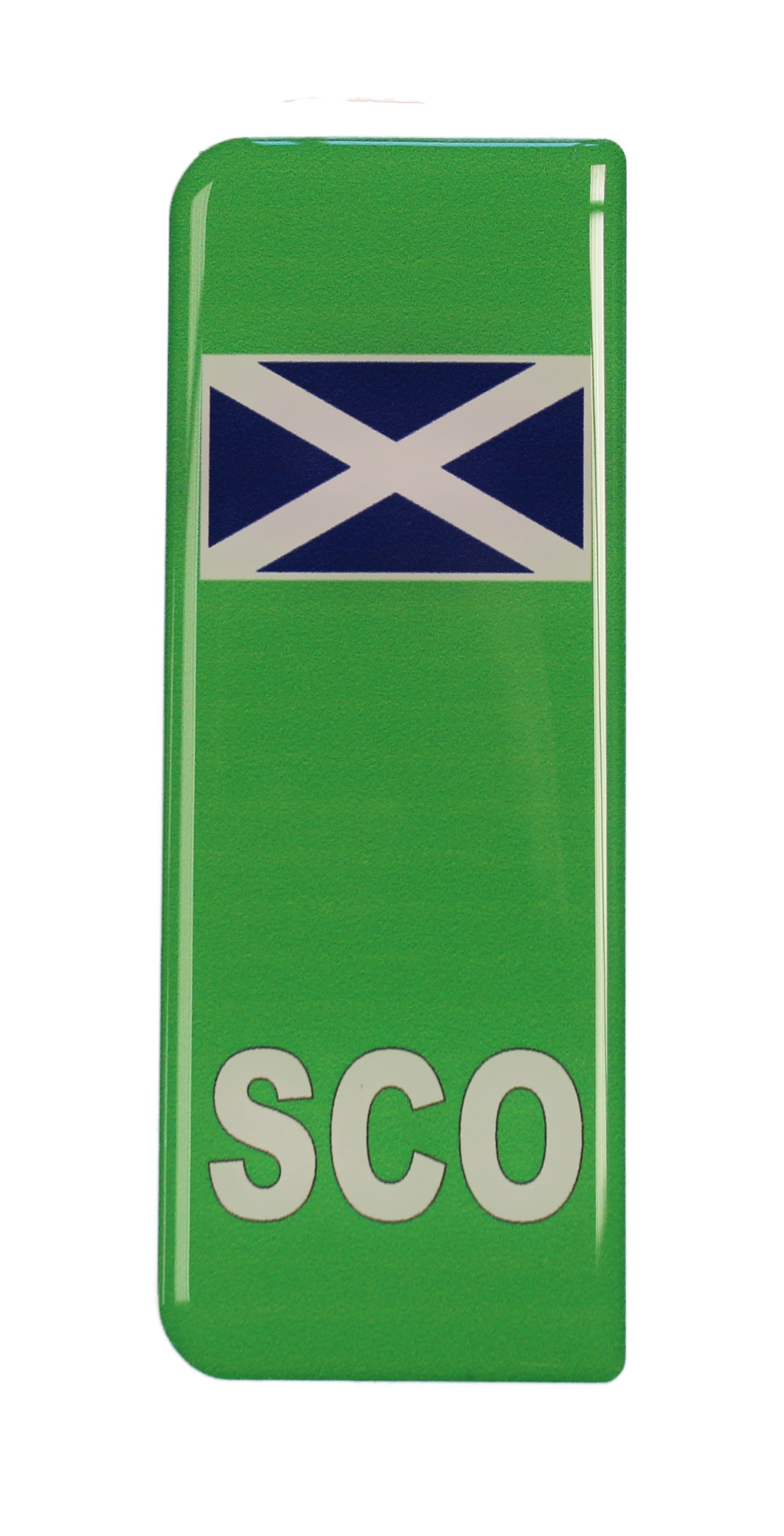 EV Green Flash Gel Badges/Flags for Standard UK Number Plates