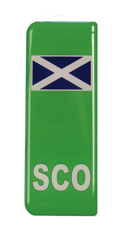EV Green Flash Gel Badges/Flags for Standard UK Number Plates