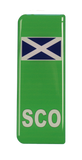 EV Green Flash Gel Badges/Flags for Standard UK Number Plates [Sheet of 10]
