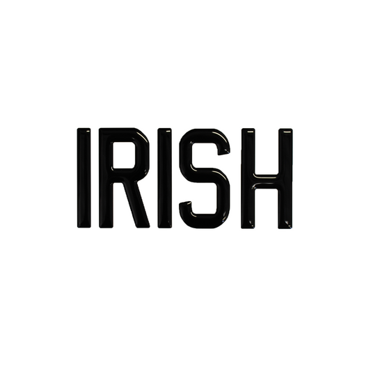 70mm Irish Gel Number Plate Digits
